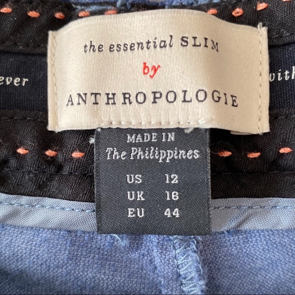 Anthropologie Pants The Essential Slim Size 12 - Picture 10 of 11
